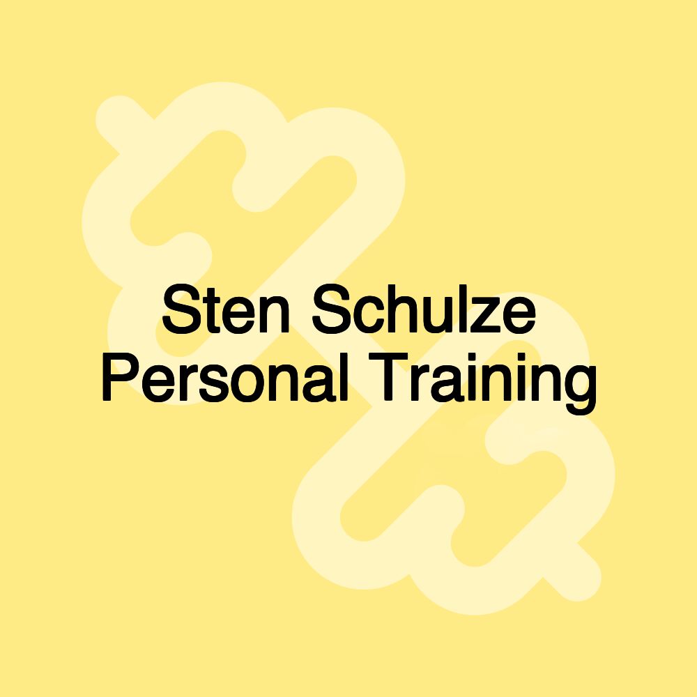 Sten Schulze Personal Training