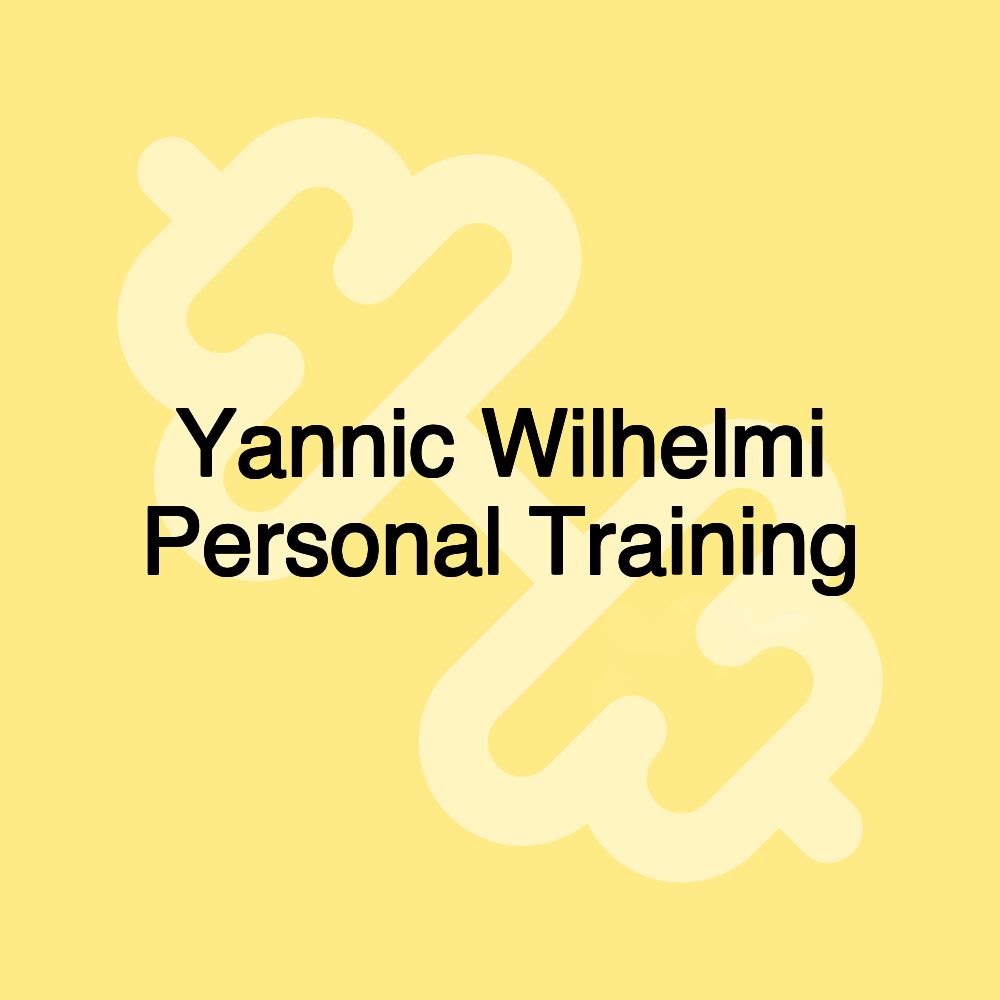 Yannic Wilhelmi Personal Training