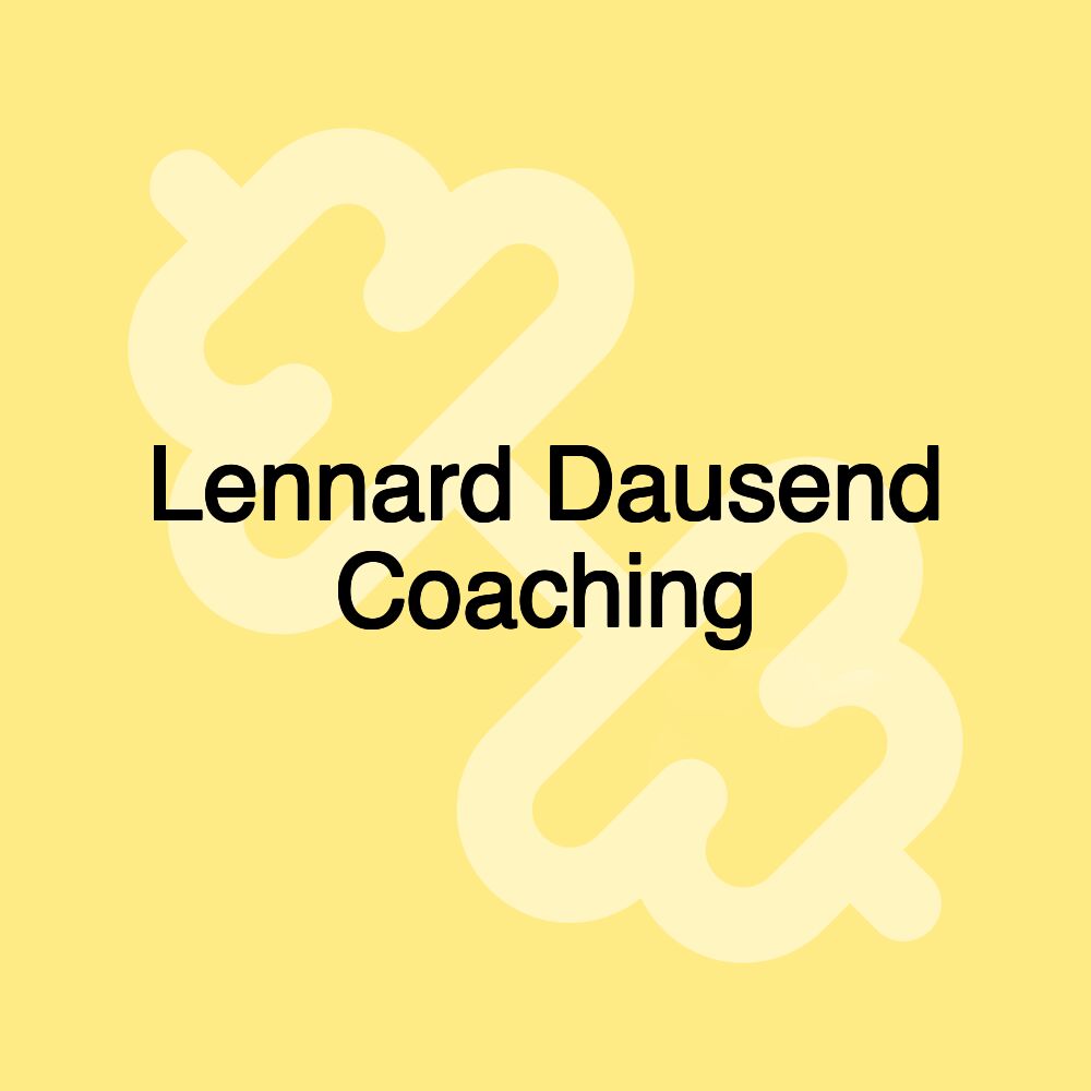 Lennard Dausend Coaching