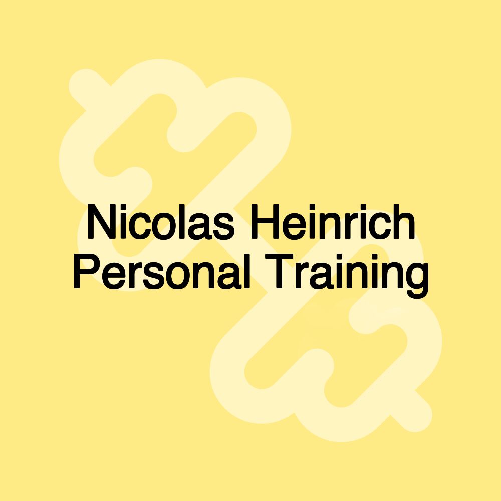 Nicolas Heinrich Personal Training