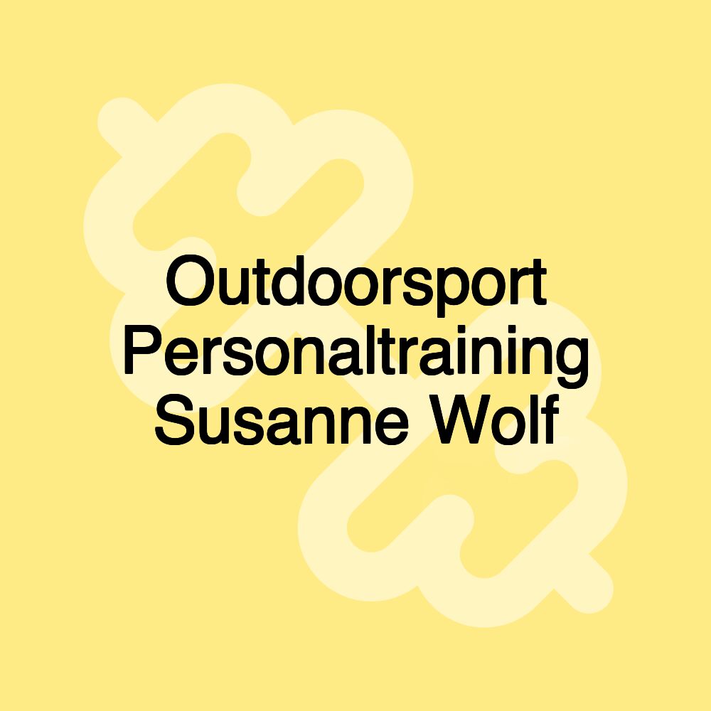 Outdoorsport Personaltraining Susanne Wolf