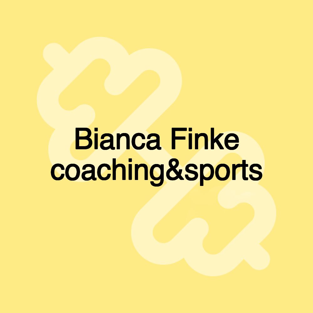 Bianca Finke coaching&sports