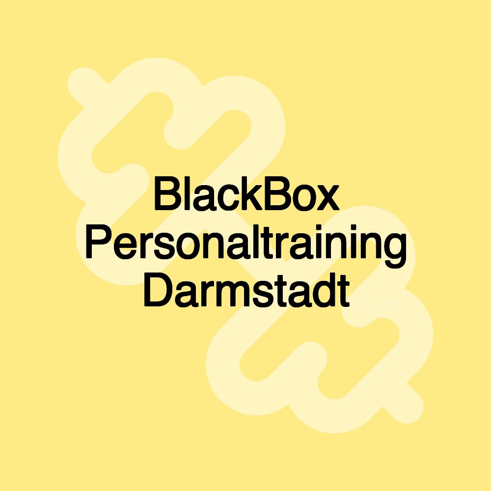 BlackBox Personaltraining Darmstadt