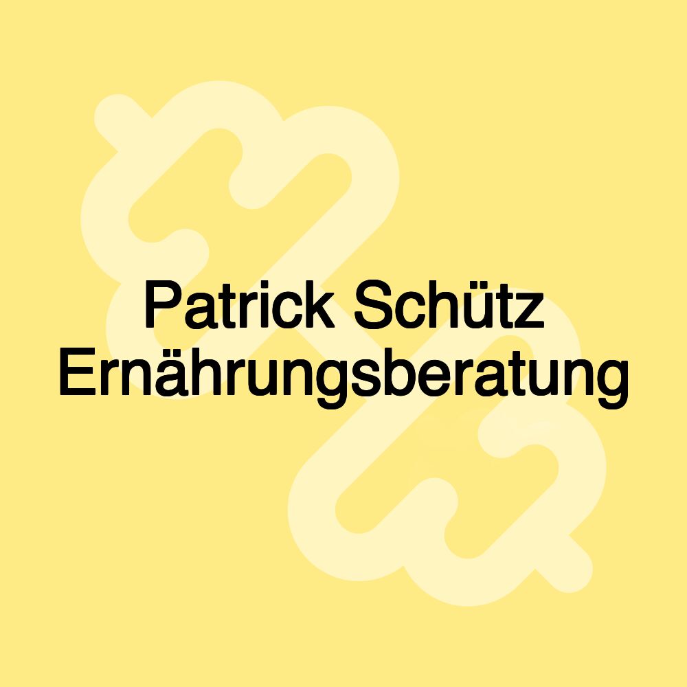 Patrick Schütz Ernährungsberatung