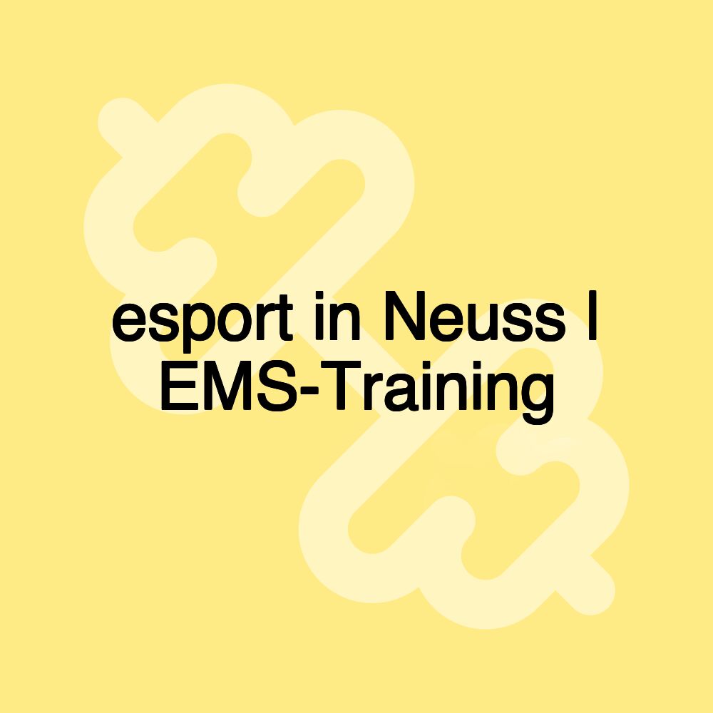 esport in Neuss | EMS-Training