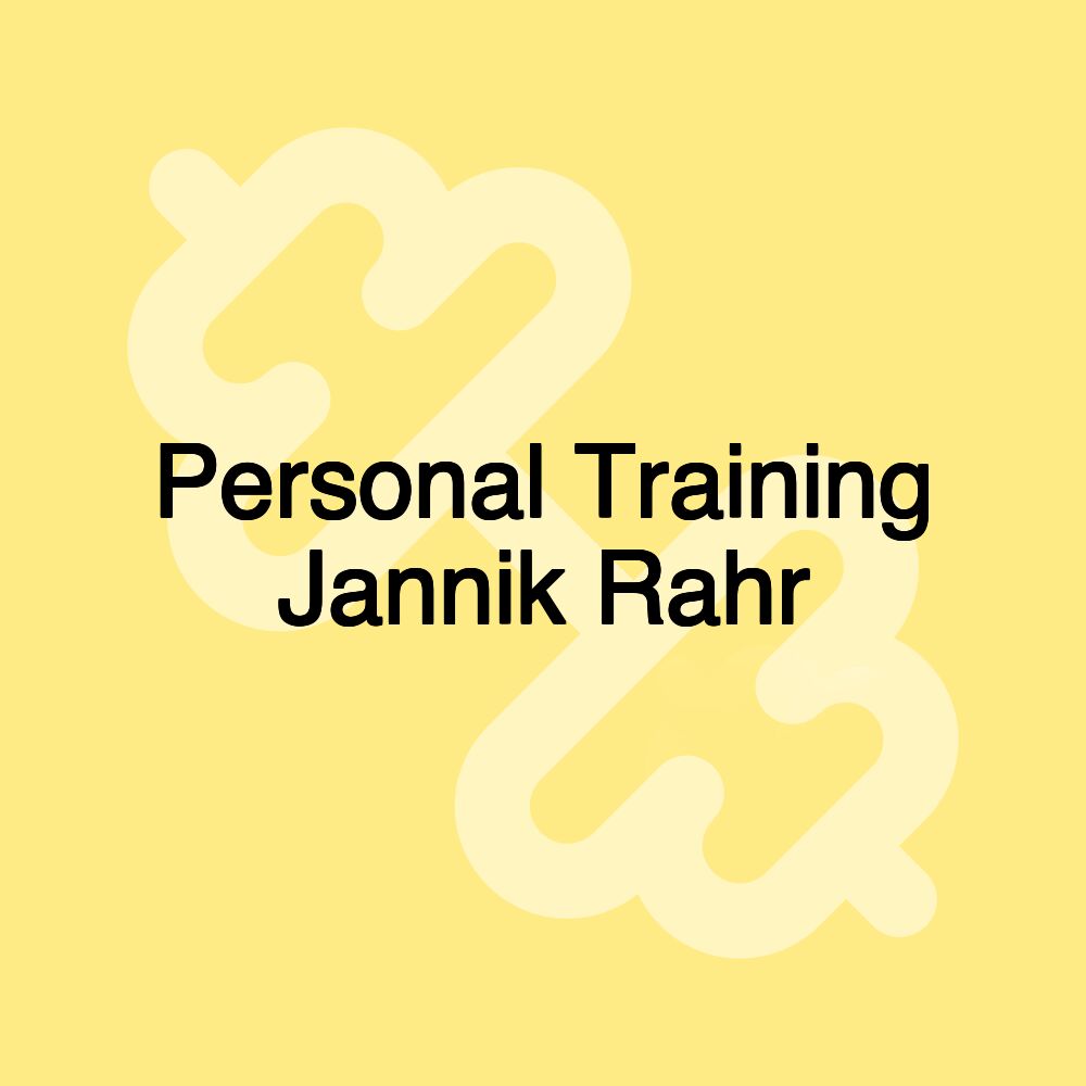 Personal Training Jannik Rahr