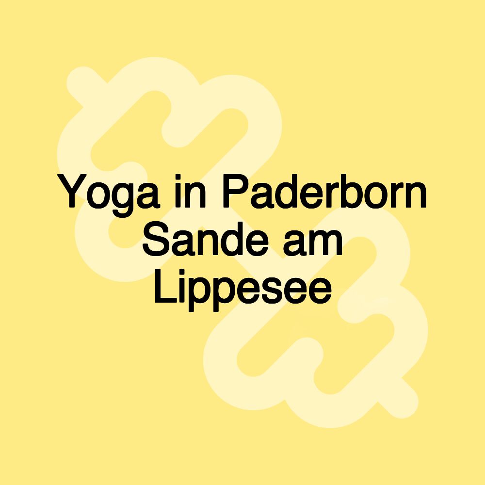 Yoga in Paderborn Sande am Lippesee