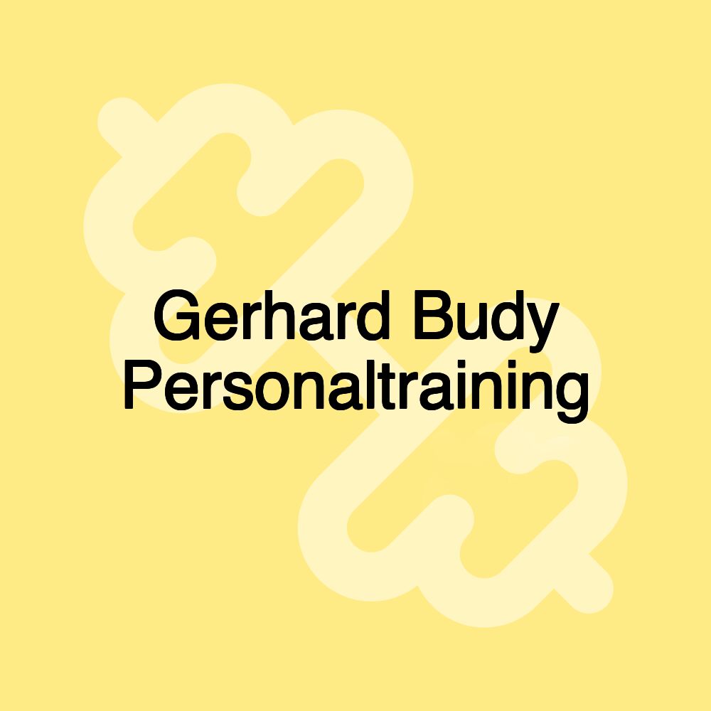 Gerhard Budy Personaltraining