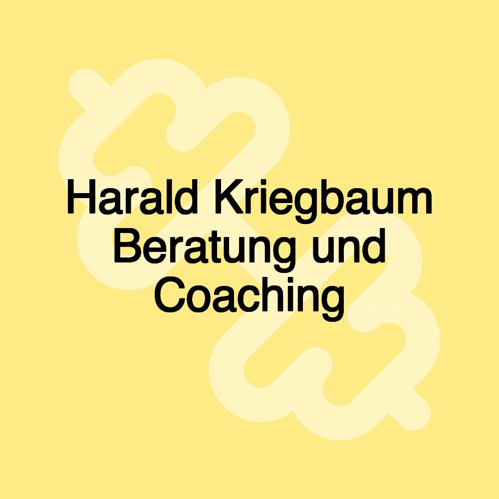 Harald Kriegbaum Beratung und Coaching