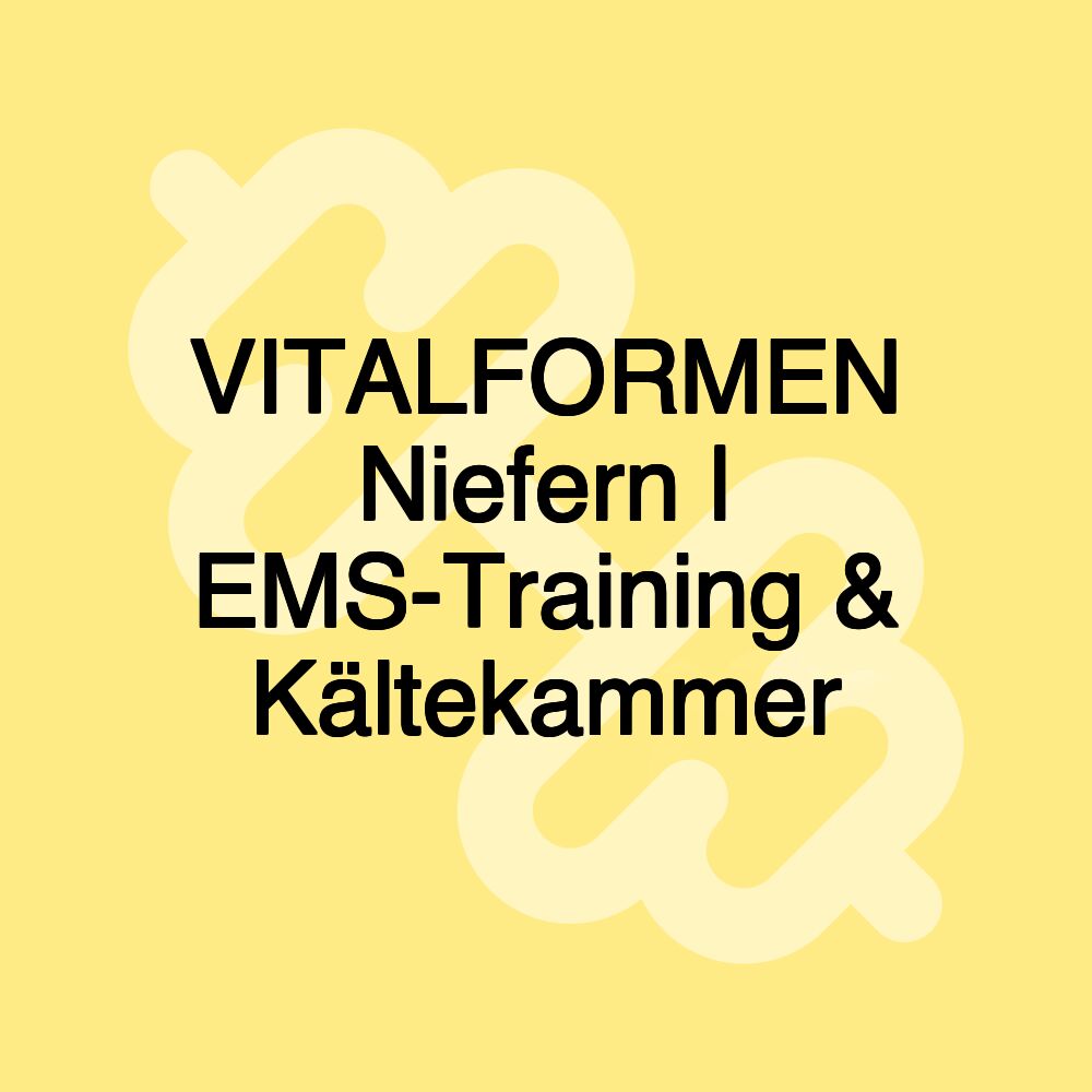 VITALFORMEN Niefern | EMS-Training & Kältekammer