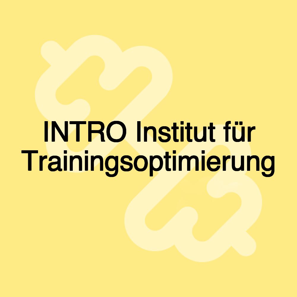 INTRO Institut für Trainingsoptimierung