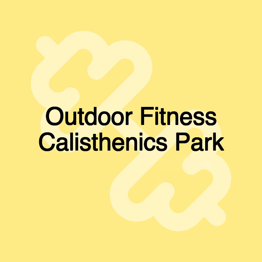 Outdoor Fitness Calisthenics Park