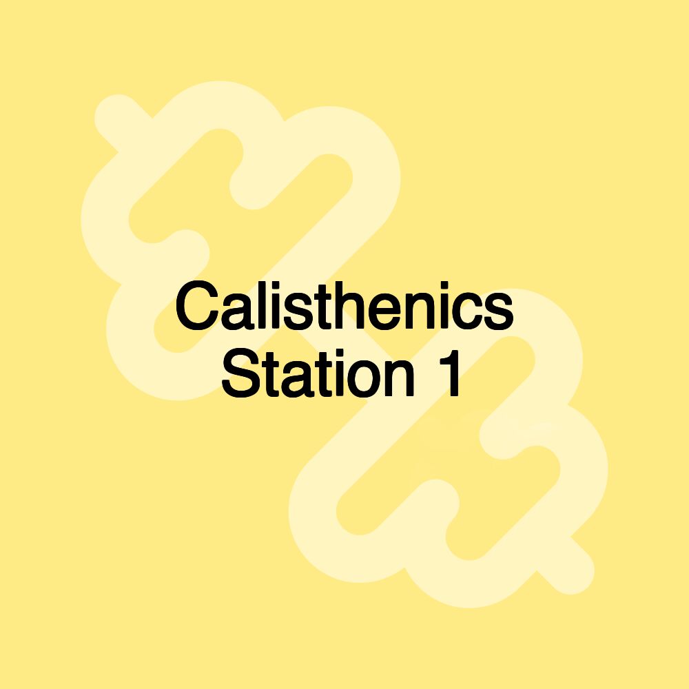 Calisthenics Station 1