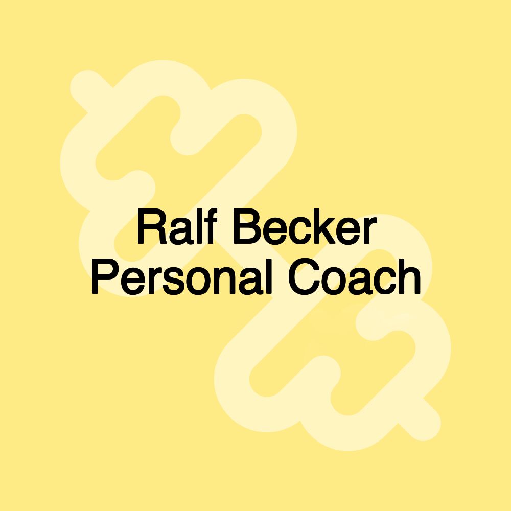 Ralf Becker Personal Coach