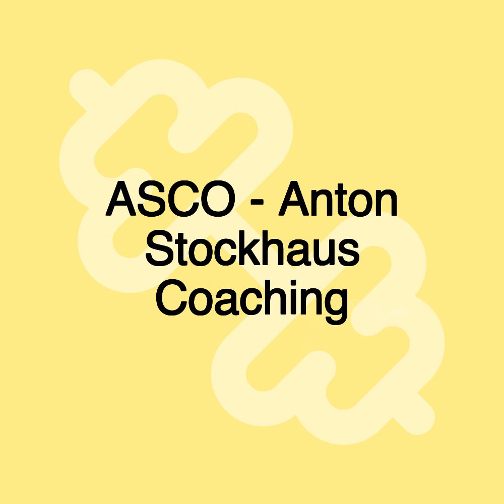 ASCO - Anton Stockhaus Coaching