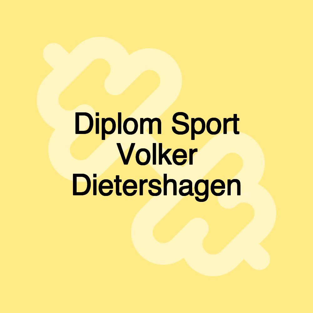 Diplom Sport Volker Dietershagen