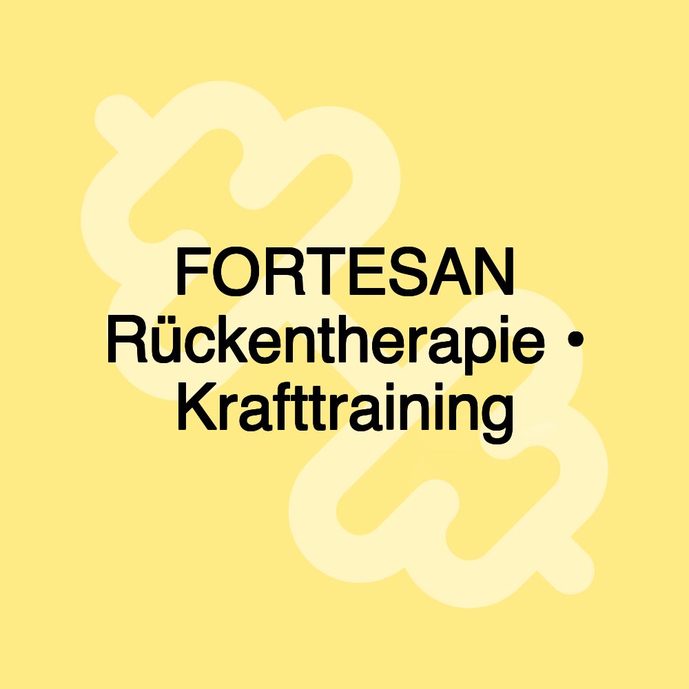 FORTESAN Rückentherapie • Krafttraining