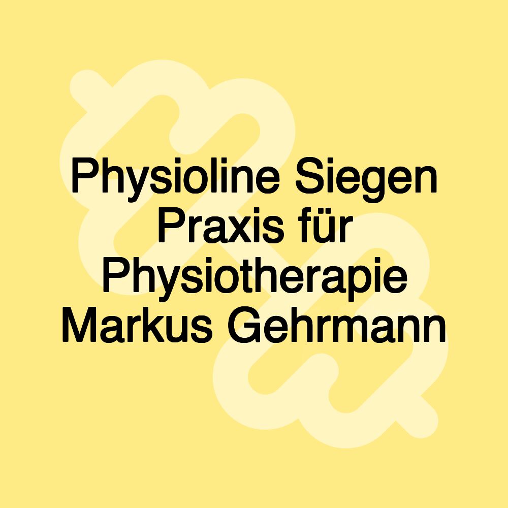 Physioline Siegen Praxis für Physiotherapie Markus Gehrmann