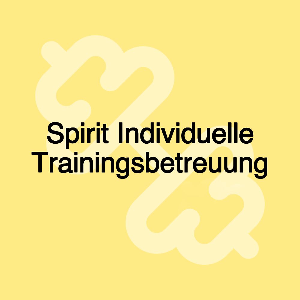 Spirit Individuelle Trainingsbetreuung