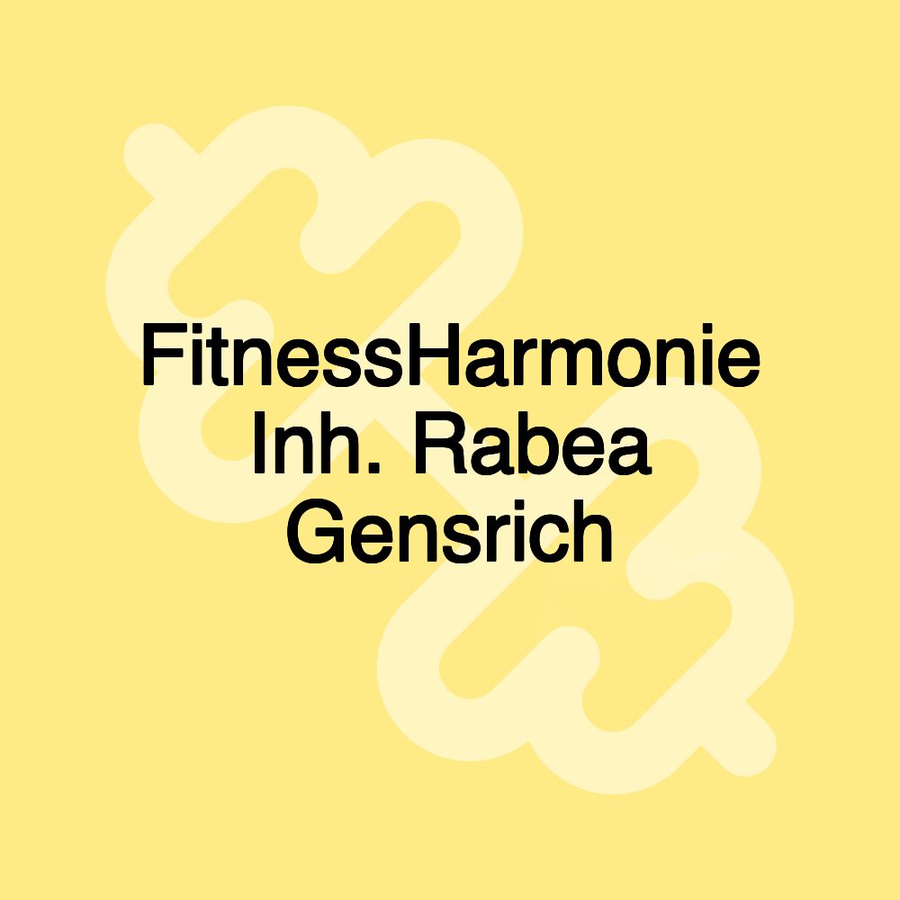 FitnessHarmonie Inh. Rabea Gensrich