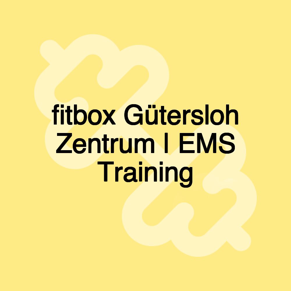 fitbox Gütersloh Zentrum | EMS Training