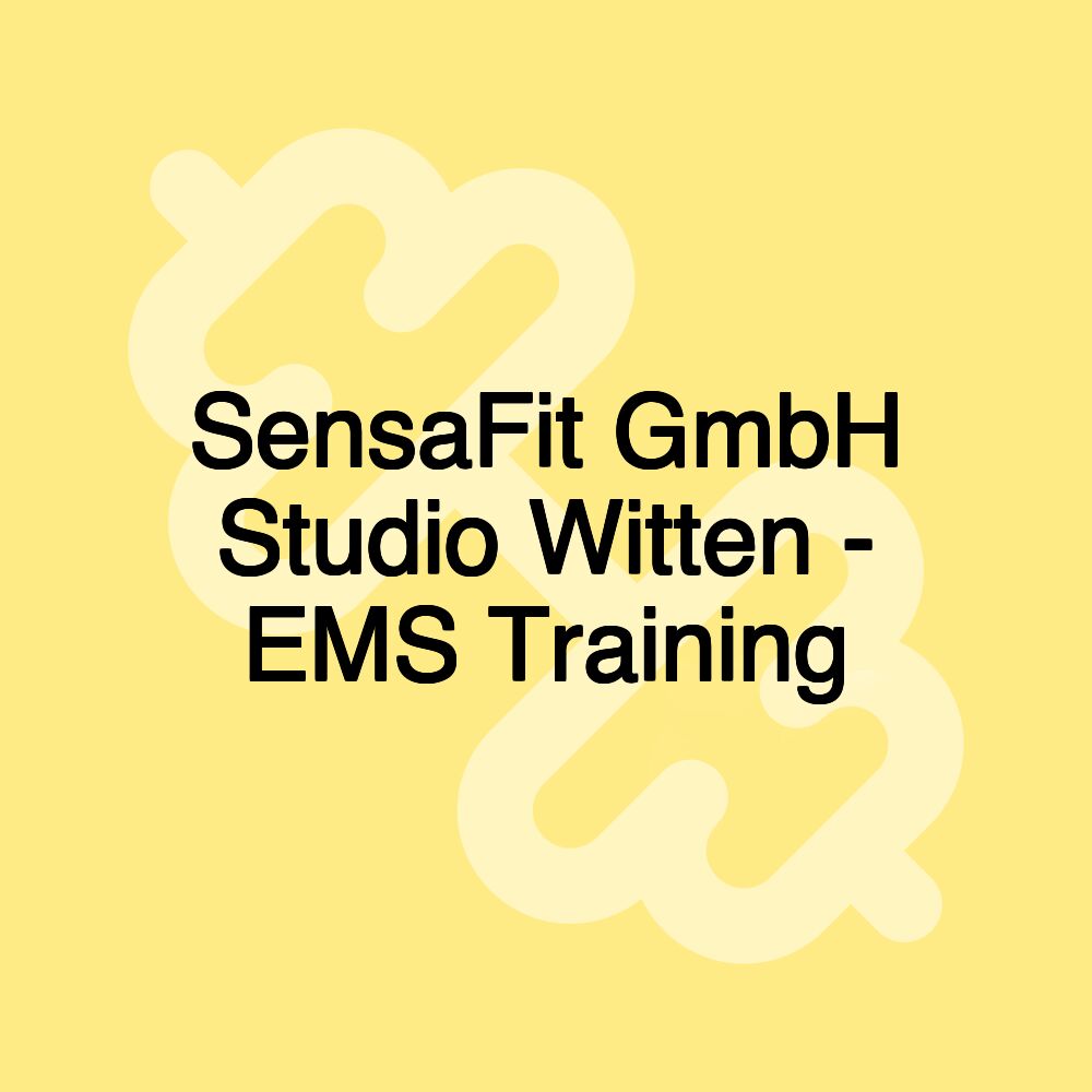 SensaFit GmbH Studio Witten - EMS Training