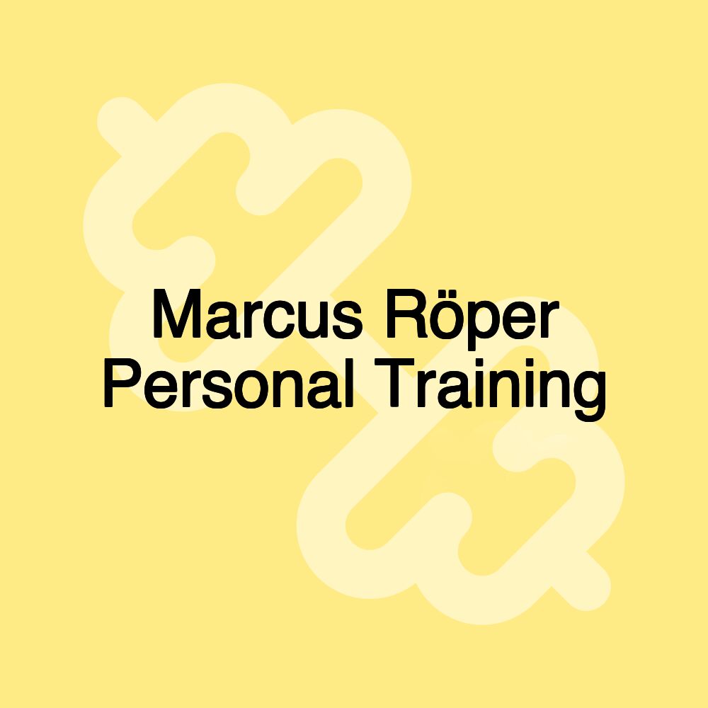 Marcus Röper Personal Training