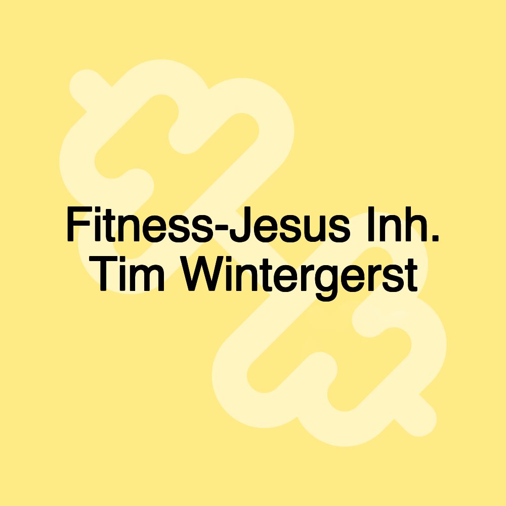 Fitness-Jesus Inh. Tim Wintergerst