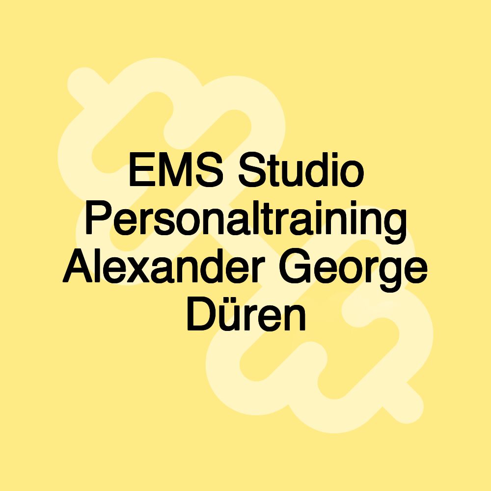 EMS Studio Personaltraining Alexander George Düren