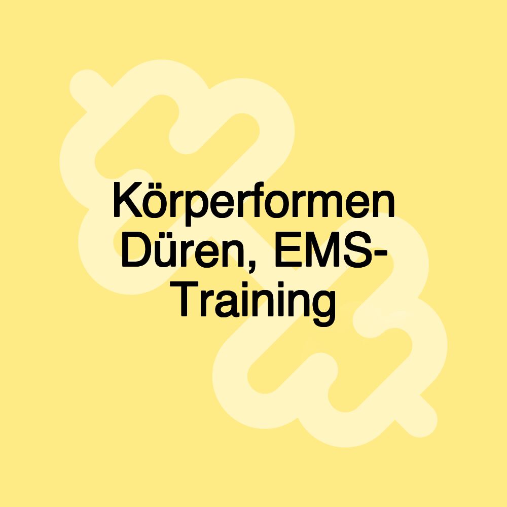 Körperformen Düren, EMS- Training