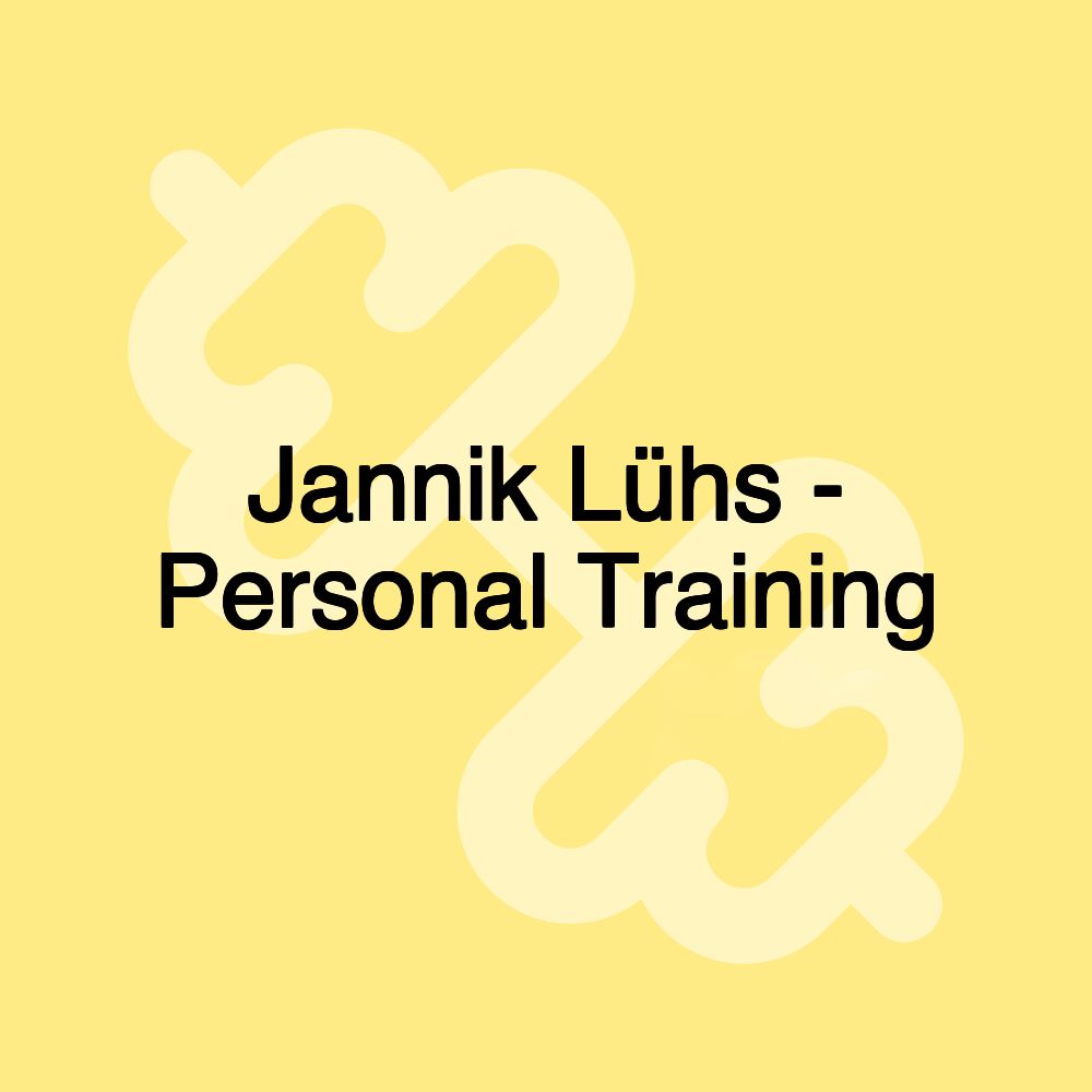 Jannik Lühs - Personal Training