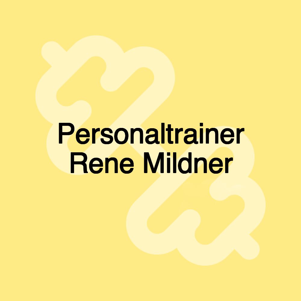 Personaltrainer Rene Mildner