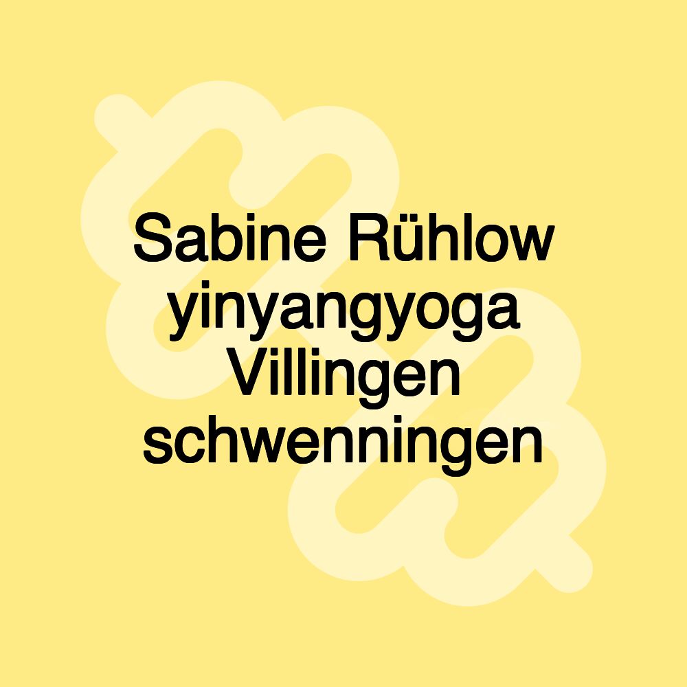 Sabine Rühlow yinyangyoga Villingen schwenningen