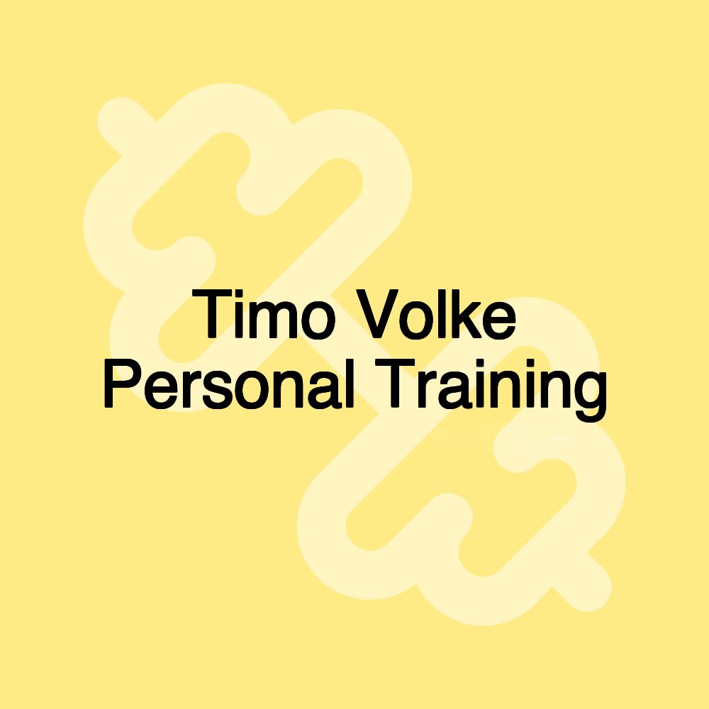 Timo Volke Personal Training