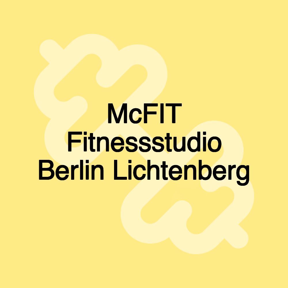 McFIT Fitnessstudio Berlin Lichtenberg