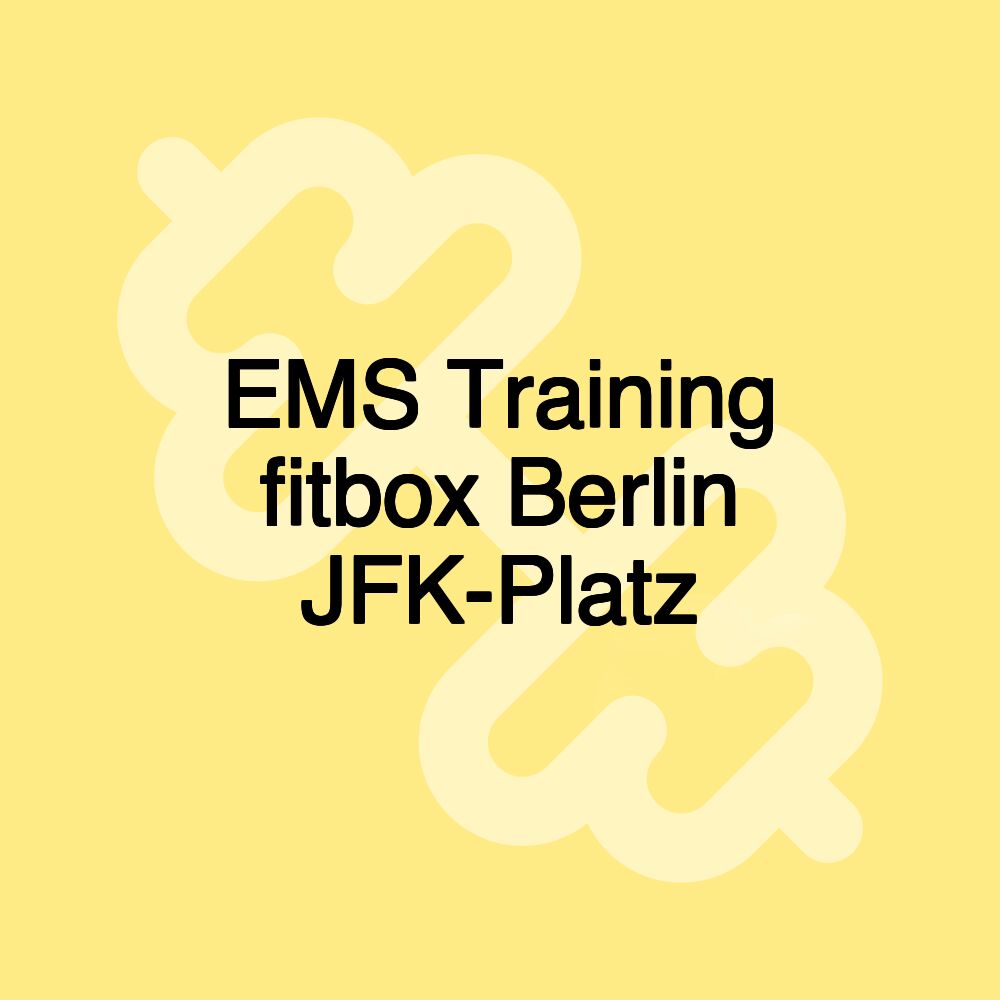 EMS Training fitbox Berlin JFK-Platz