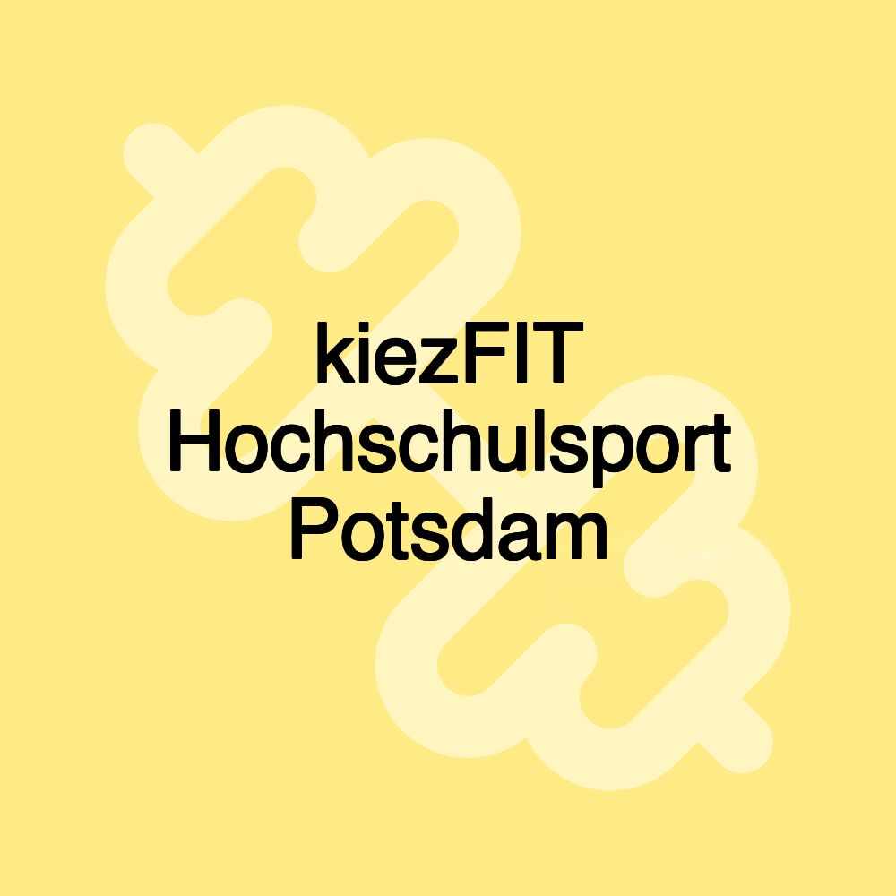 kiezFIT Hochschulsport Potsdam