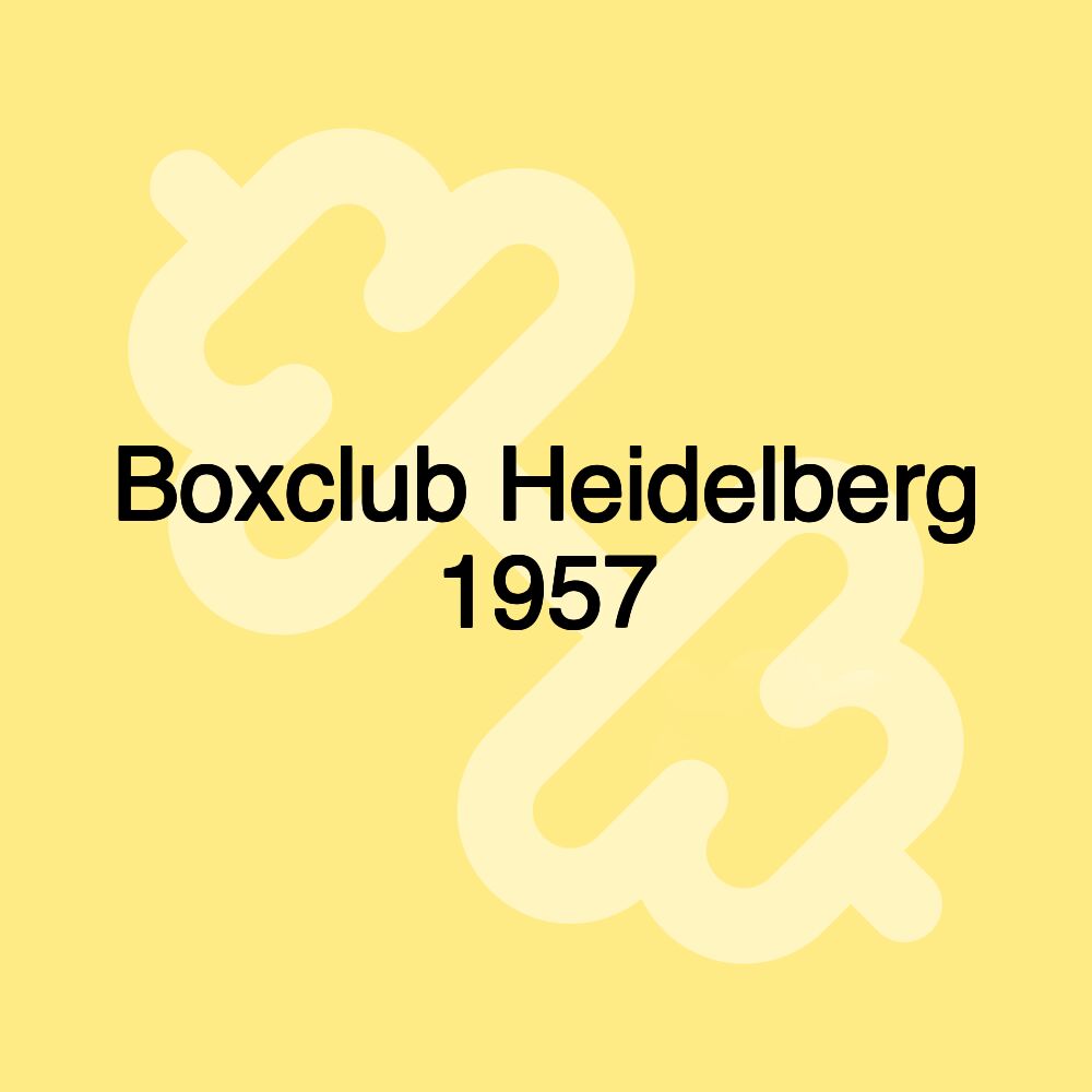 Boxclub Heidelberg 1957