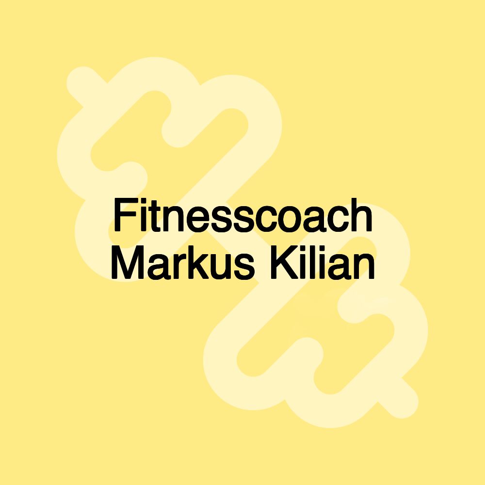 Fitnesscoach Markus Kilian