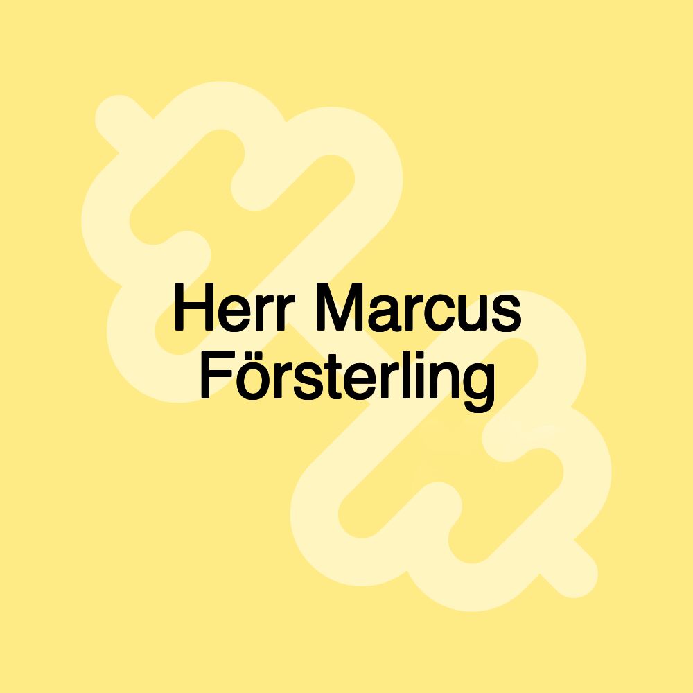 Herr Marcus Försterling