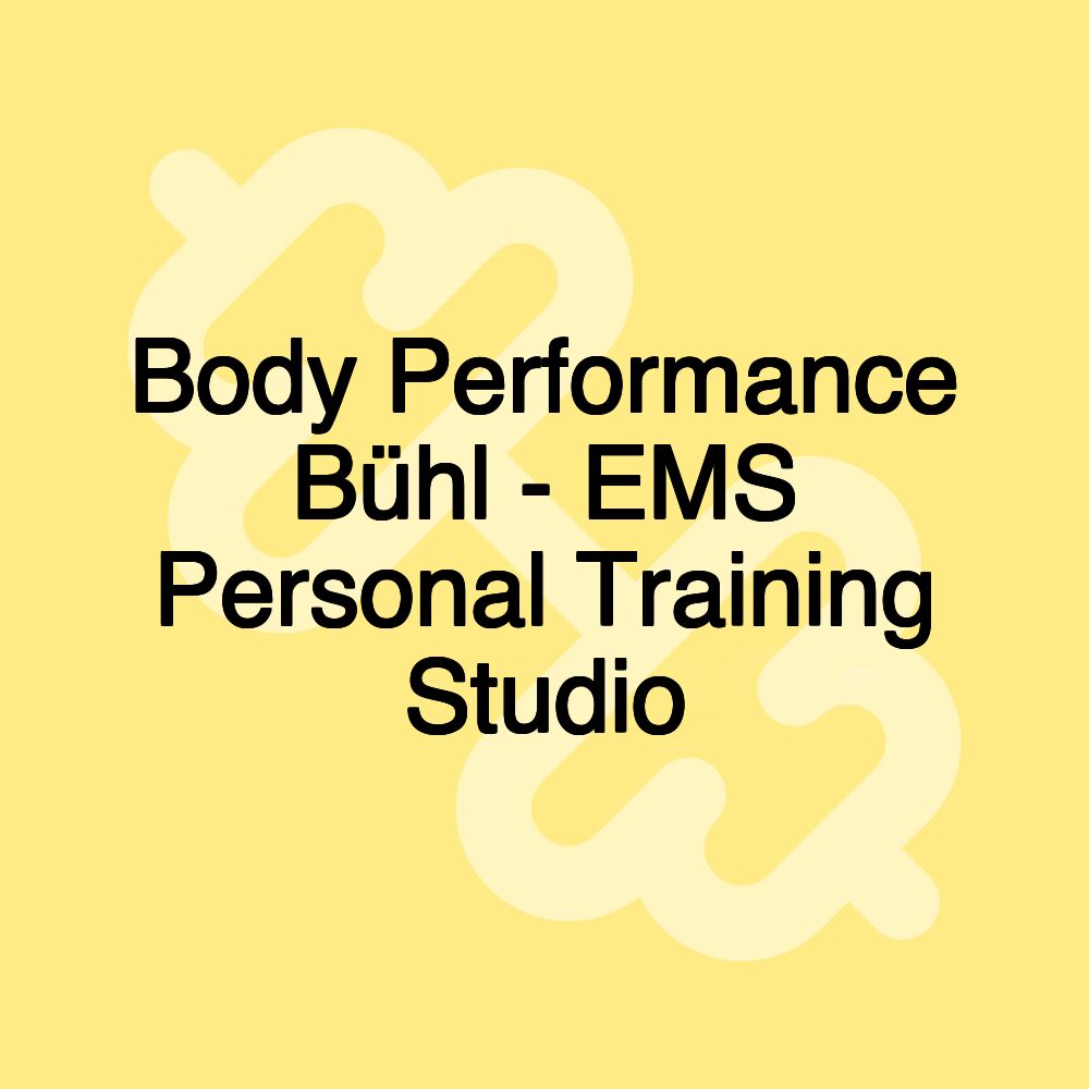 Body Performance Bühl - EMS Personal Training Studio