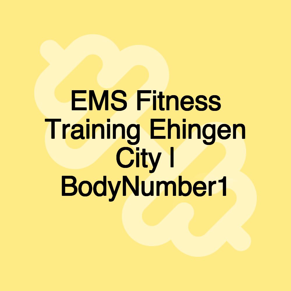 EMS Fitness Training Ehingen City | BodyNumber1