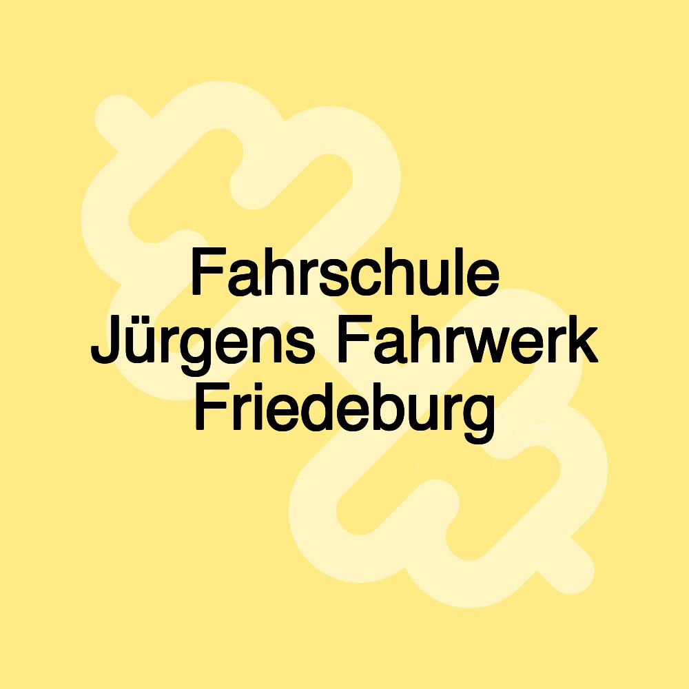 Fahrschule Jürgens Fahrwerk Friedeburg