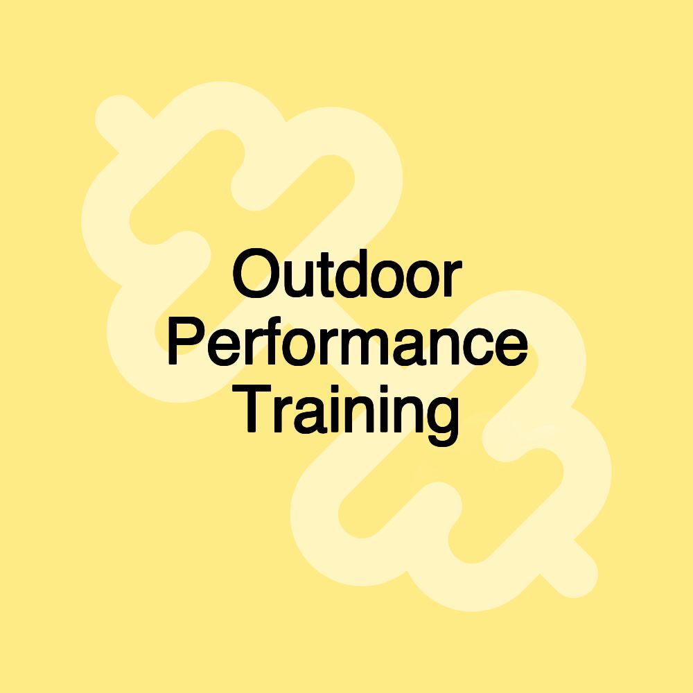 Outdoor Performance Training