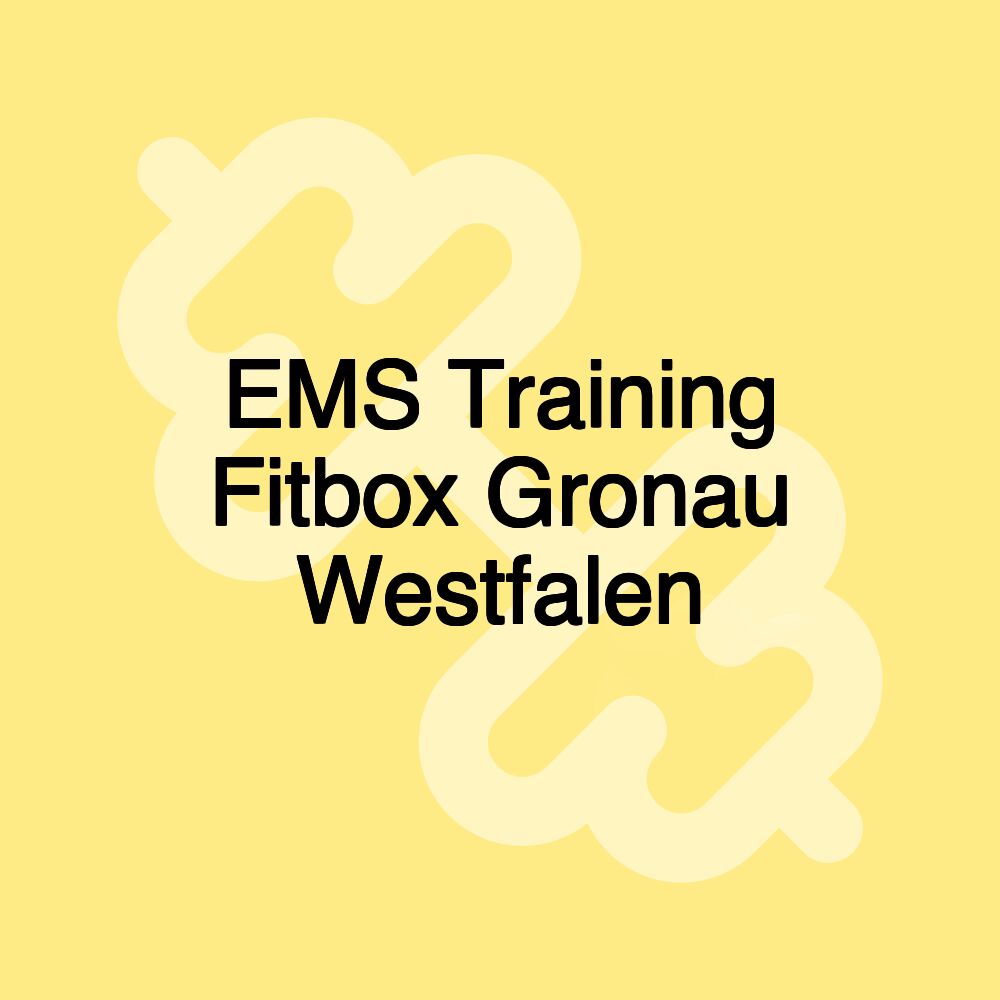 EMS Training Fitbox Gronau Westfalen