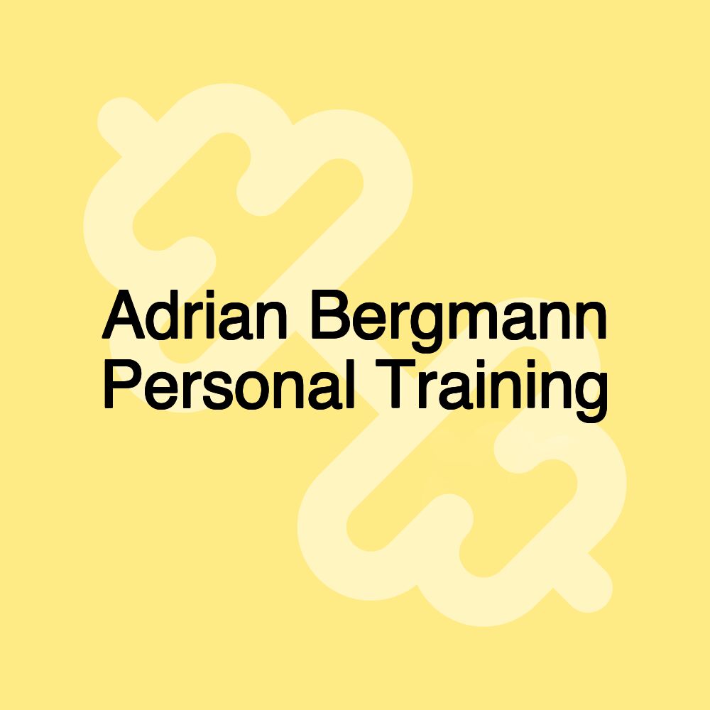 Adrian Bergmann Personal Training