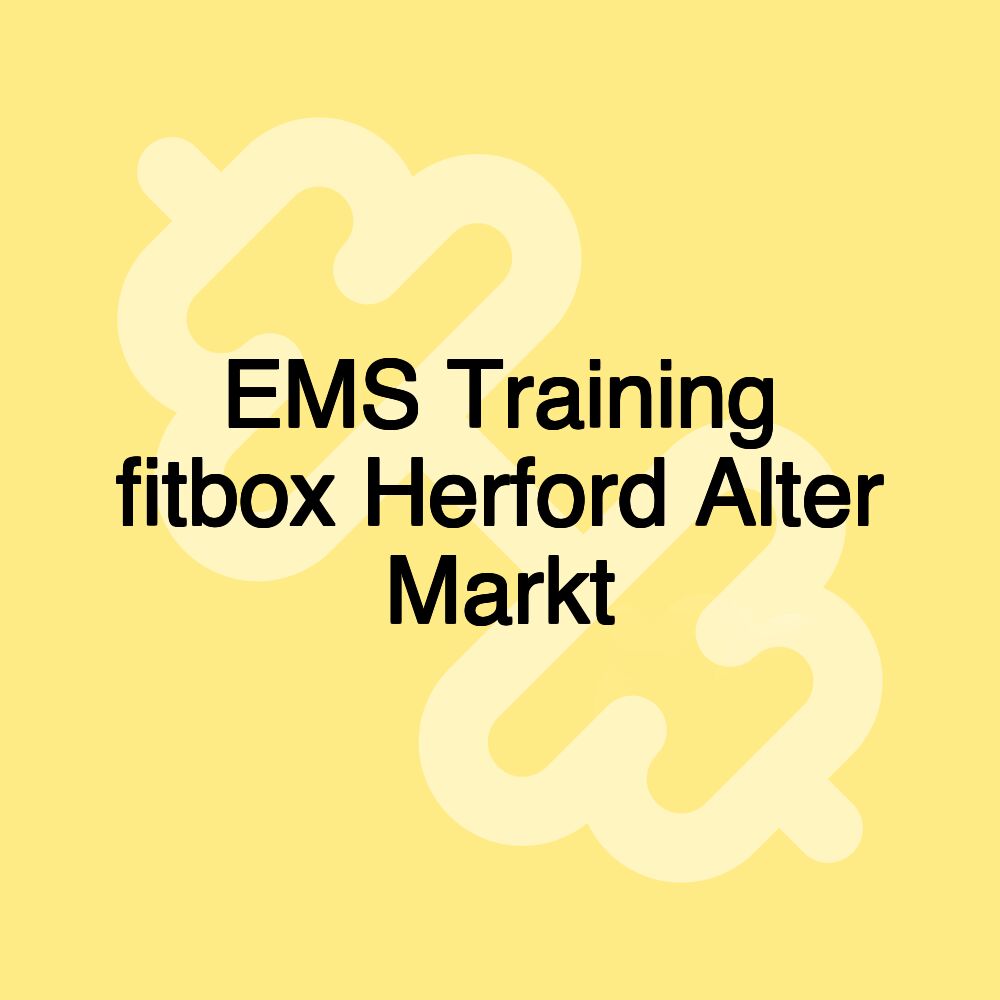 EMS Training fitbox Herford Alter Markt