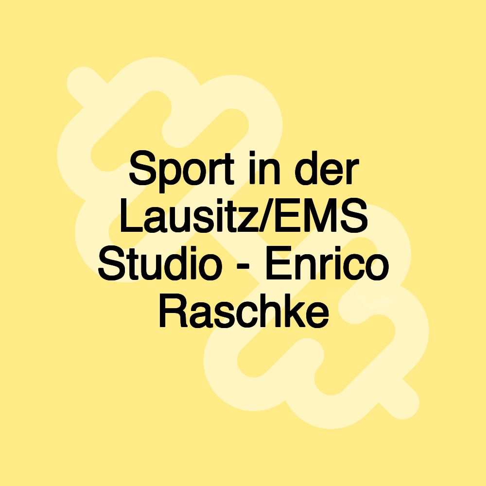 Sport in der Lausitz/EMS Studio - Enrico Raschke