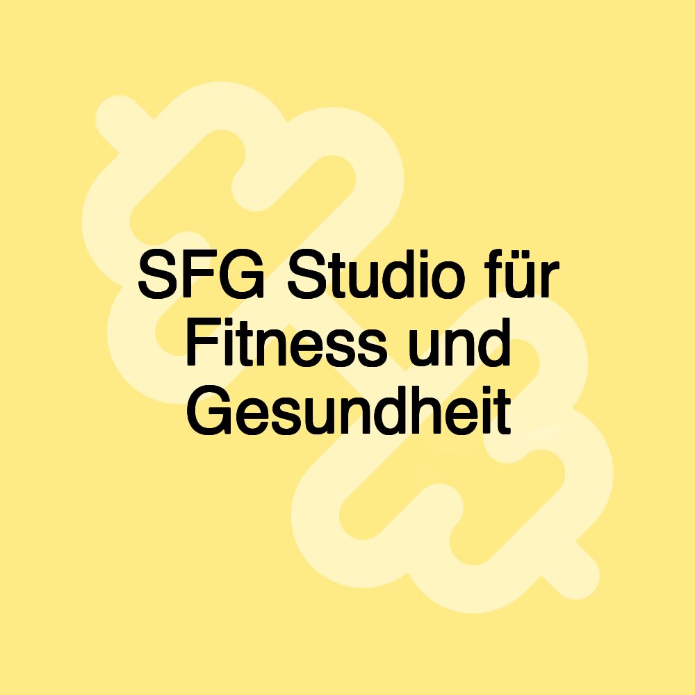 SFG Studio für Fitness und Gesundheit