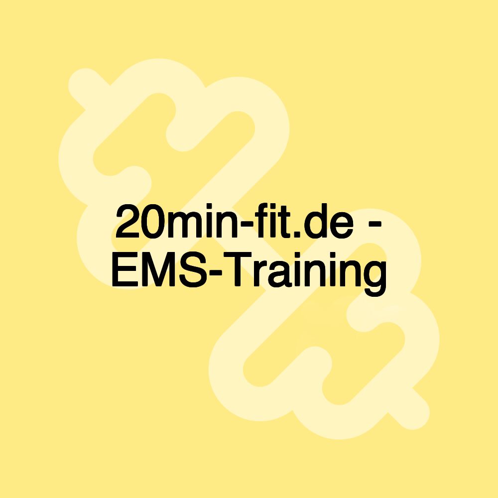 20min-fit.de - EMS-Training